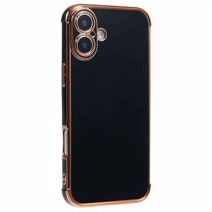 For iPhone 16 Plus Case Electroplated Frame TPU Soft Phone Cover