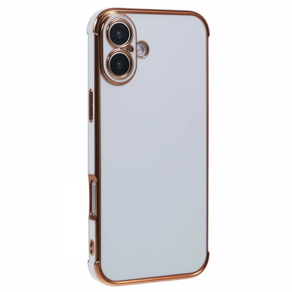 For iPhone 16 Plus Case Electroplated Frame TPU Soft Phone Cover