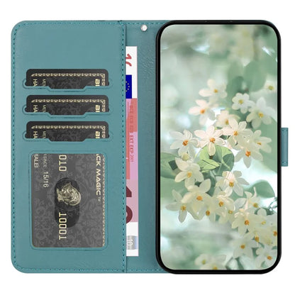 For Samsung Galaxy S24 Ultra Case Flower Imprint Leather Flip Wallet Phone Cover with Wrist Strap