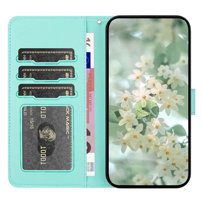 For Samsung Galaxy S23+ Case Flower Imprint Leather Flip Wallet Phone Cover with Wrist Strap