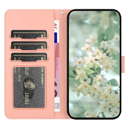 For Samsung Galaxy S23 Ultra Case Flower Imprint Leather Flip Wallet Phone Cover with Wrist Strap