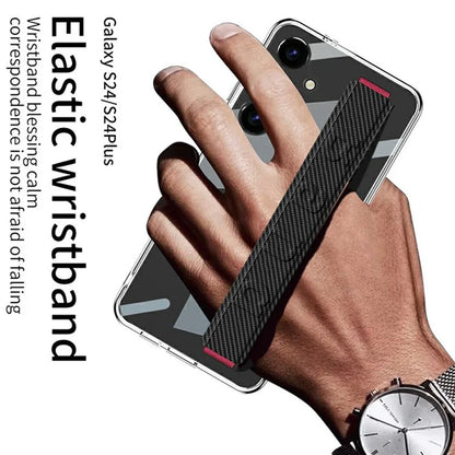 GKK For Samsung Galaxy S24+ Clear Case Anti-Drop TPU+PC Phone Cover with Silicone Hand Strap
