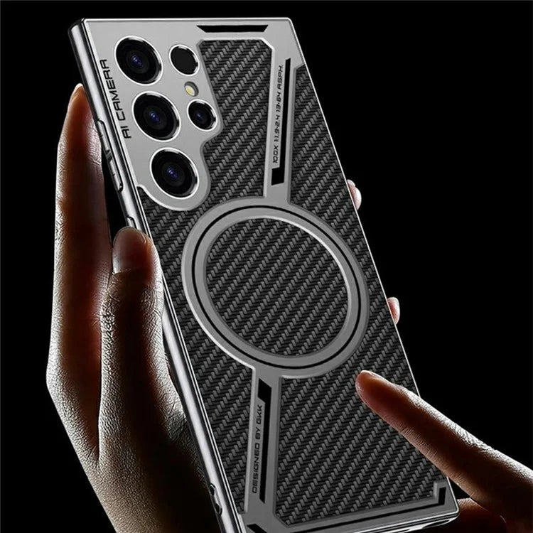 GKK For Samsung Galaxy S23 Ultra Case Compatible with MagSafe Anti-Scratch PC+TPU+PU Phone Cover