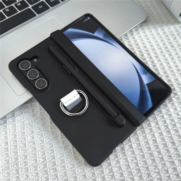 For Samsung Galaxy Z Fold6 5G Case Skin-Touch PC Phone Cover with Stylus and Stylus Slot