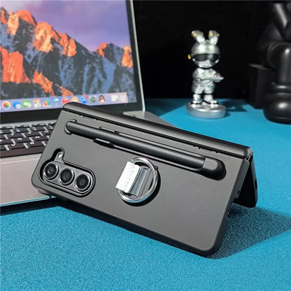 For Samsung Galaxy Z Fold6 5G Case Skin-Touch PC Phone Cover with Stylus and Stylus Slot