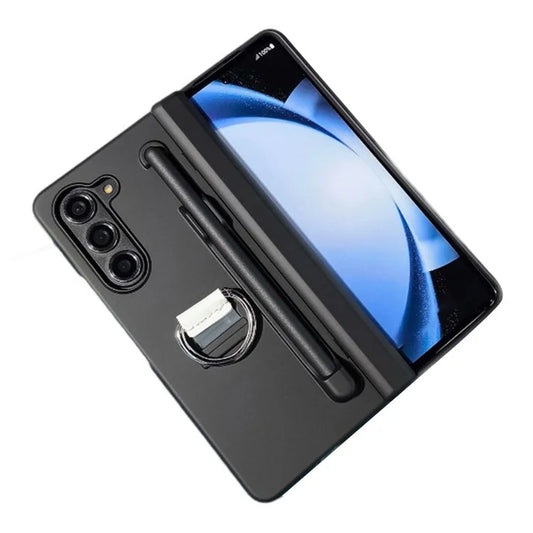 For Samsung Galaxy Z Fold5 5G Case Skin-Touch PC Phone Cover with Stylus and Stylus Slot