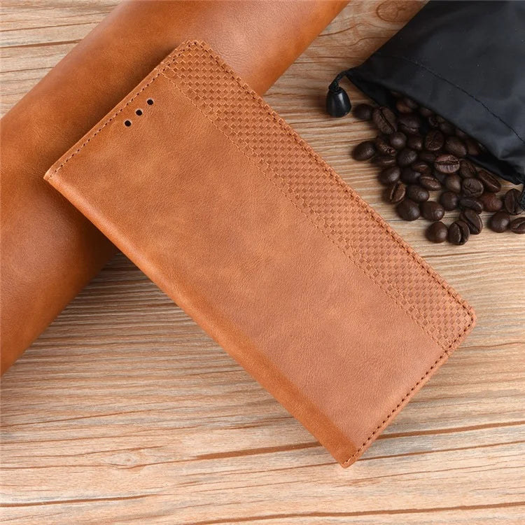 For iPhone 16 Pro Leather Case Wallet Stand Retro Texture Phone Cover