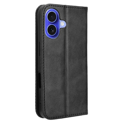 For iPhone 16 Leather Case Wallet Stand Retro Texture Phone Cover