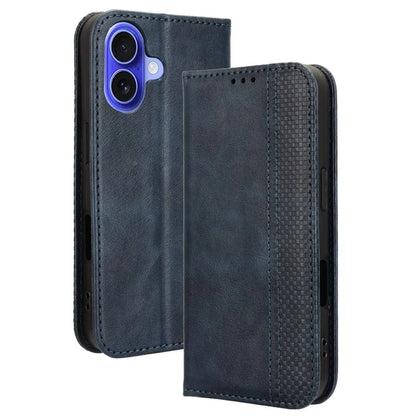 For iPhone 16 Leather Case Wallet Stand Retro Texture Phone Cover