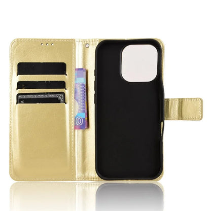 For iPhone 16 Pro Max Case Crazy Horse Texture PU Leather Phone Wallet Cover