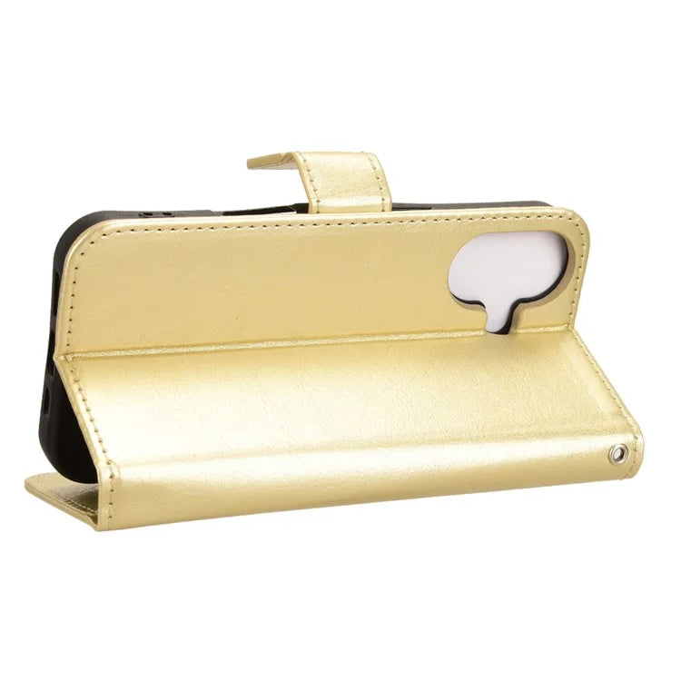 For iPhone 16 Plus Case Crazy Horse Texture PU Leather Phone Wallet Cover