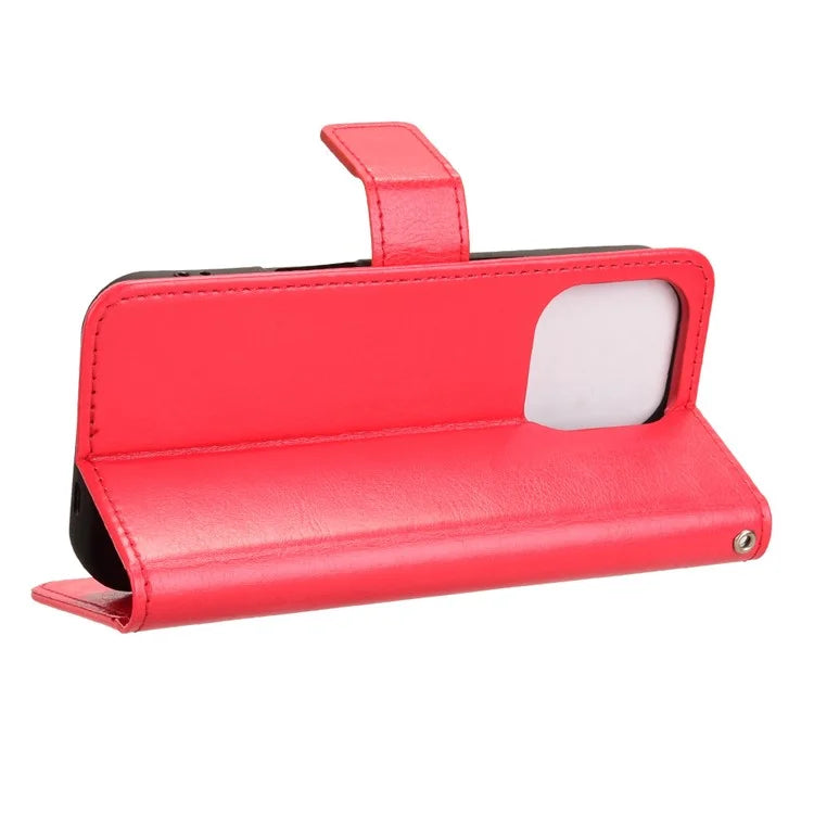 For iPhone 16 Pro Case Crazy Horse Texture PU Leather Phone Wallet Cover