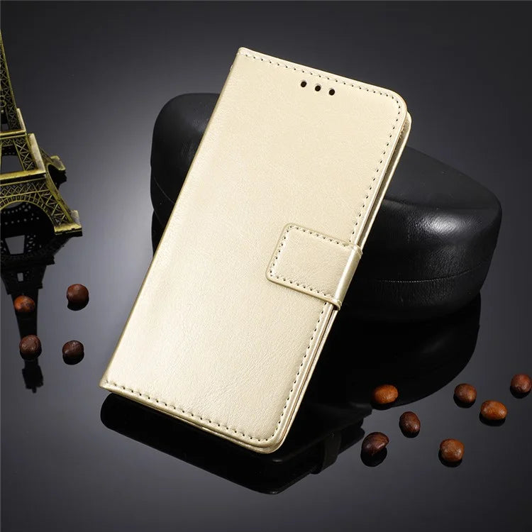 For iPhone 16 Pro Case Crazy Horse Texture PU Leather Phone Wallet Cover