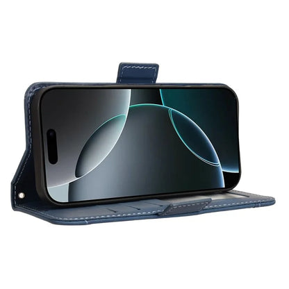For iPhone 16 Pro Leather Case Phone Wallet Cover with Multiple Card Slots