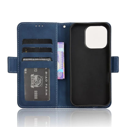 For iPhone 16 Pro Leather Case Phone Wallet Cover with Multiple Card Slots