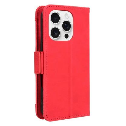 For iPhone 16 Pro Leather Case Phone Wallet Cover with Multiple Card Slots