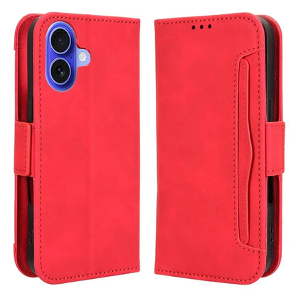 For iPhone 16 Leather Case Phone Wallet Cover with Multiple Card Slots