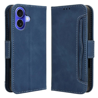 For iPhone 16 Leather Case Phone Wallet Cover with Multiple Card Slots