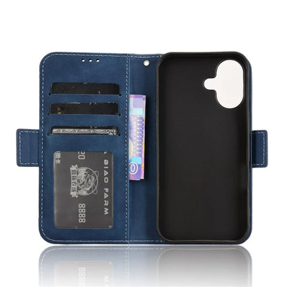 For iPhone 16 Leather Case Phone Wallet Cover with Multiple Card Slots