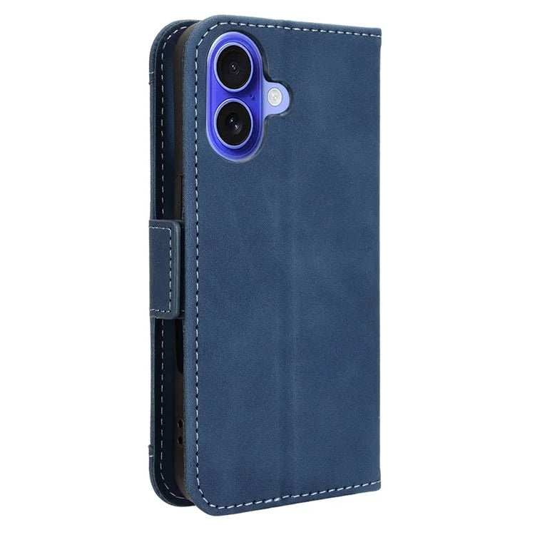 For iPhone 16 Leather Case Phone Wallet Cover with Multiple Card Slots