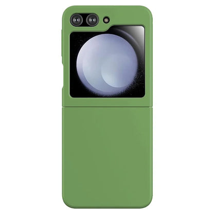 KALEBOL KLB-YTGJ002 For Samsung Galaxy Z Flip 5G Case Solid Color Liquid Silicone+PC Phone Cover