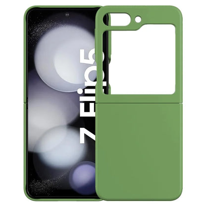 KALEBOL KLB-YTGJ002 For Samsung Galaxy Z Flip 5G Case Solid Color Liquid Silicone+PC Phone Cover