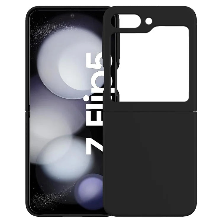 KALEBOL KLB-YTGJ002 For Samsung Galaxy Z Flip 5G Case Solid Color Liquid Silicone+PC Phone Cover