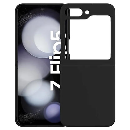 KALEBOL KLB-YTGJ002 For Samsung Galaxy Z Flip 5G Case Solid Color Liquid Silicone+PC Phone Cover