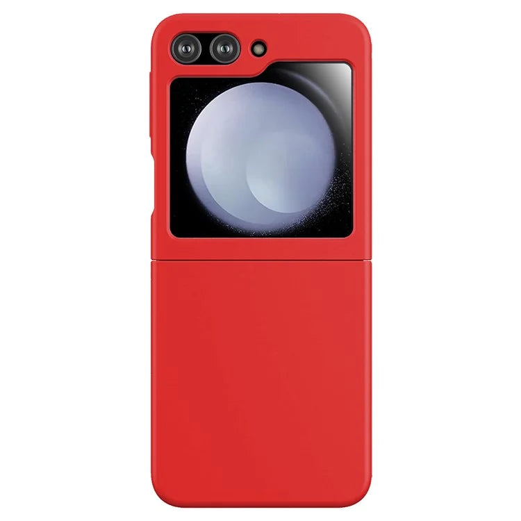 KALEBOL KLB-YTGJ002 For Samsung Galaxy Z Flip 5G Case Solid Color Liquid Silicone+PC Phone Cover