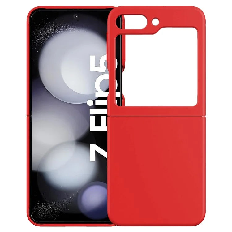 KALEBOL KLB-YTGJ002 For Samsung Galaxy Z Flip 5G Case Solid Color Liquid Silicone+PC Phone Cover