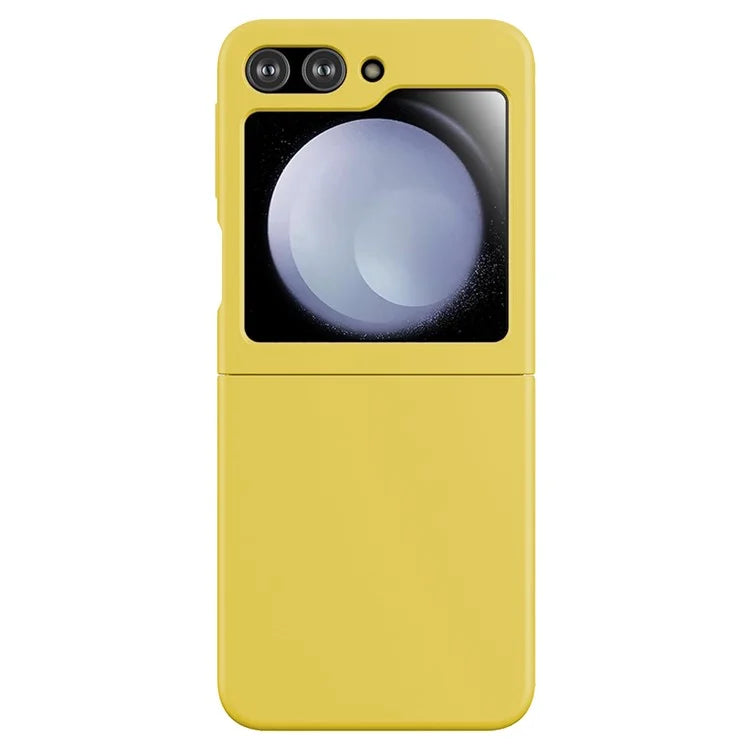 KALEBOL KLB-YTGJ002 For Samsung Galaxy Z Flip 5G Case Solid Color Liquid Silicone+PC Phone Cover