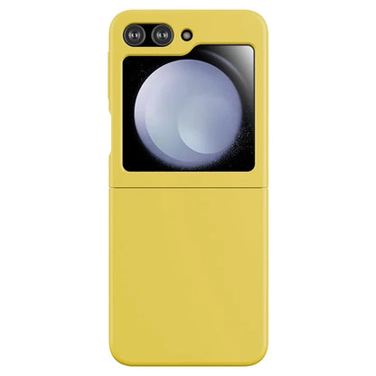 KALEBOL KLB-YTGJ002 For Samsung Galaxy Z Flip 5G Case Solid Color Liquid Silicone+PC Phone Cover