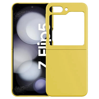 KALEBOL KLB-YTGJ002 For Samsung Galaxy Z Flip 5G Case Solid Color Liquid Silicone+PC Phone Cover