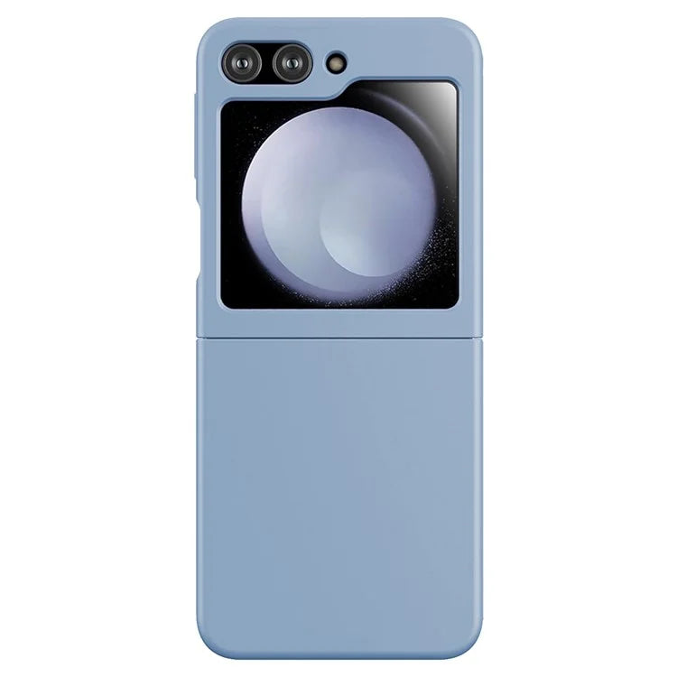 KALEBOL KLB-YTGJ002 For Samsung Galaxy Z Flip 5G Case Solid Color Liquid Silicone+PC Phone Cover