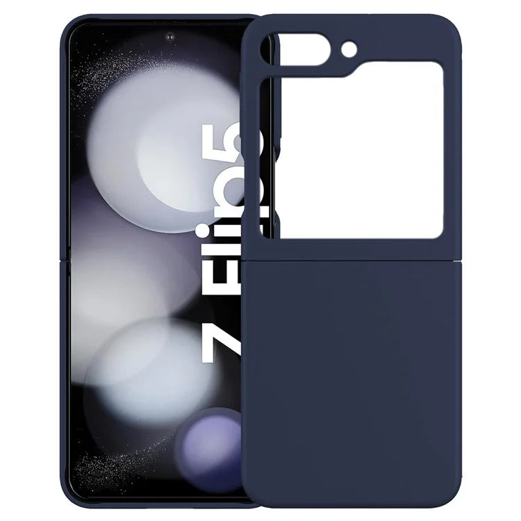 KALEBOL KLB-YTGJ002 For Samsung Galaxy Z Flip 5G Case Solid Color Liquid Silicone+PC Phone Cover