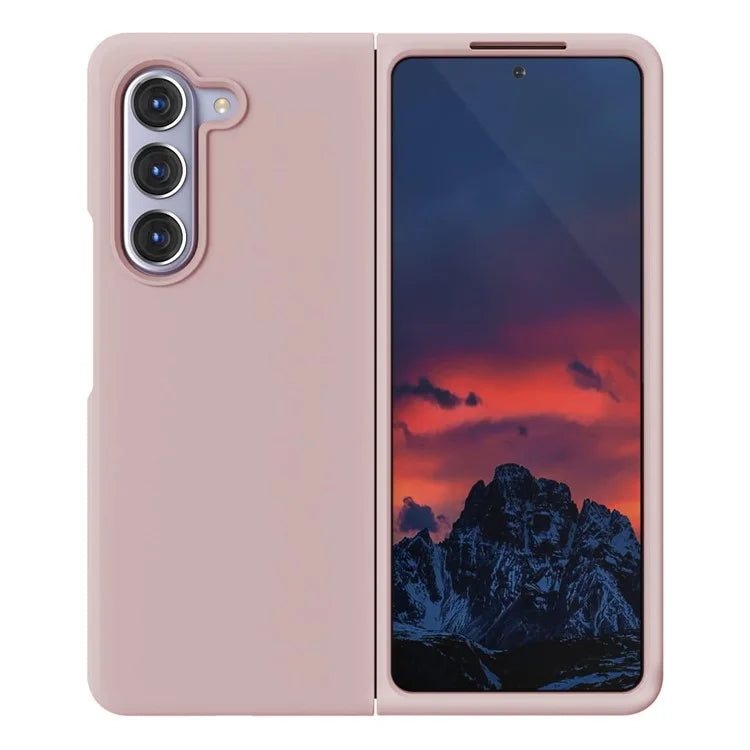 KALEBOL KLB-YTGJ002 For Samsung Galaxy Z Fold5 5G Case Solid Color Liquid Silicone+PC Phone Cover