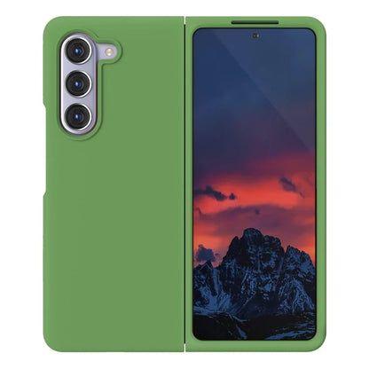 KALEBOL KLB-YTGJ002 For Samsung Galaxy Z Fold5 5G Case Solid Color Liquid Silicone+PC Phone Cover