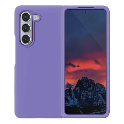 KALEBOL KLB-YTGJ002 For Samsung Galaxy Z Fold5 5G Case Solid Color Liquid Silicone+PC Phone Cover
