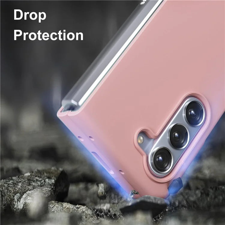 KALEBOL KLB-YTGJ002 For Samsung Galaxy Z Fold5 5G Case Solid Color Liquid Silicone+PC Phone Cover