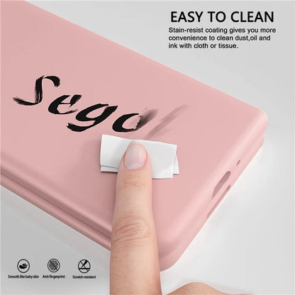 KALEBOL KLB-YTGJ002 For Samsung Galaxy Z Fold5 5G Case Solid Color Liquid Silicone+PC Phone Cover