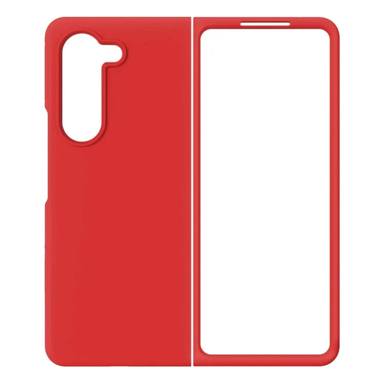 KALEBOL KLB-YTGJ002 For Samsung Galaxy Z Fold5 5G Case Solid Color Liquid Silicone+PC Phone Cover
