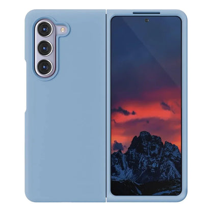 KALEBOL KLB-YTGJ002 For Samsung Galaxy Z Fold5 5G Case Solid Color Liquid Silicone+PC Phone Cover