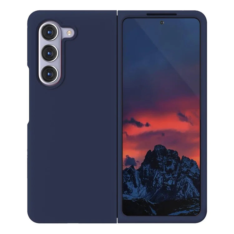 KALEBOL KLB-YTGJ002 For Samsung Galaxy Z Fold5 5G Case Solid Color Liquid Silicone+PC Phone Cover