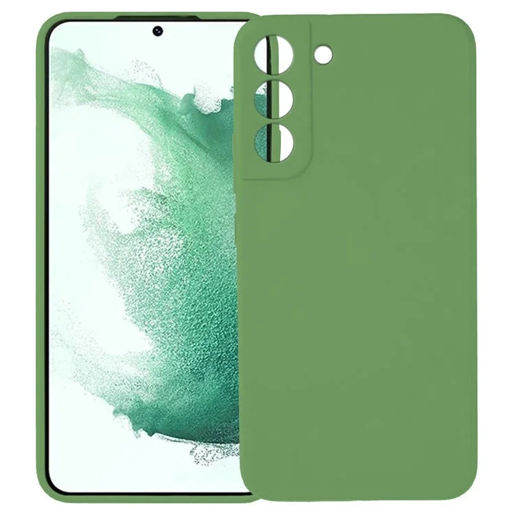 KALEBOL KLB-YTGJ002 For Samsung Galaxy S22 5G Case Solid Color Liquid Silicone+PC Phone Cover