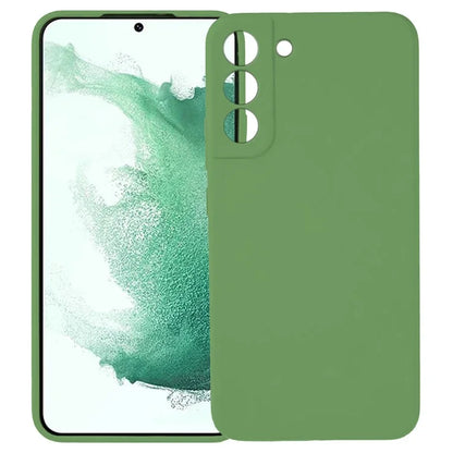 KALEBOL KLB-YTGJ002 For Samsung Galaxy S22 5G Case Solid Color Liquid Silicone+PC Phone Cover