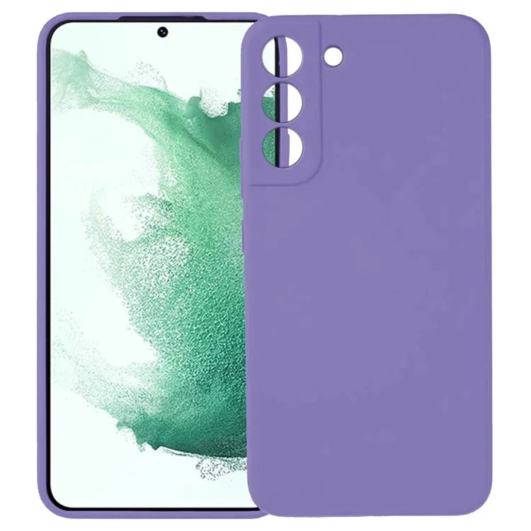 KALEBOL KLB-YTGJ002 For Samsung Galaxy S22 5G Case Solid Color Liquid Silicone+PC Phone Cover