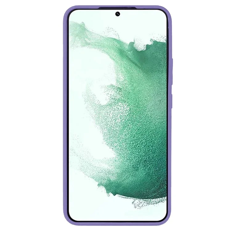KALEBOL KLB-YTGJ002 For Samsung Galaxy S22 5G Case Solid Color Liquid Silicone+PC Phone Cover
