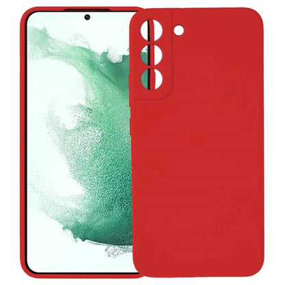 KALEBOL KLB-YTGJ002 For Samsung Galaxy S22 5G Case Solid Color Liquid Silicone+PC Phone Cover