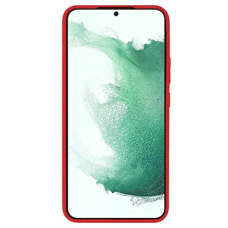 KALEBOL KLB-YTGJ002 For Samsung Galaxy S22 5G Case Solid Color Liquid Silicone+PC Phone Cover