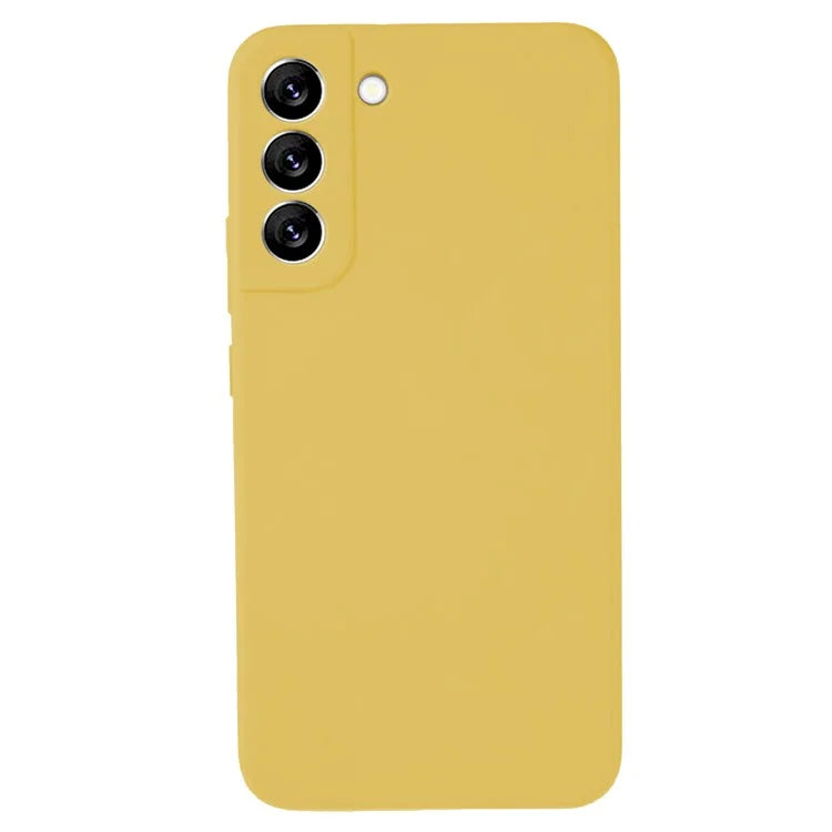 KALEBOL KLB-YTGJ002 For Samsung Galaxy S22 5G Case Solid Color Liquid Silicone+PC Phone Cover
